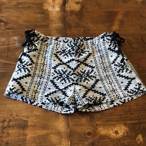Aztec patterned shorts